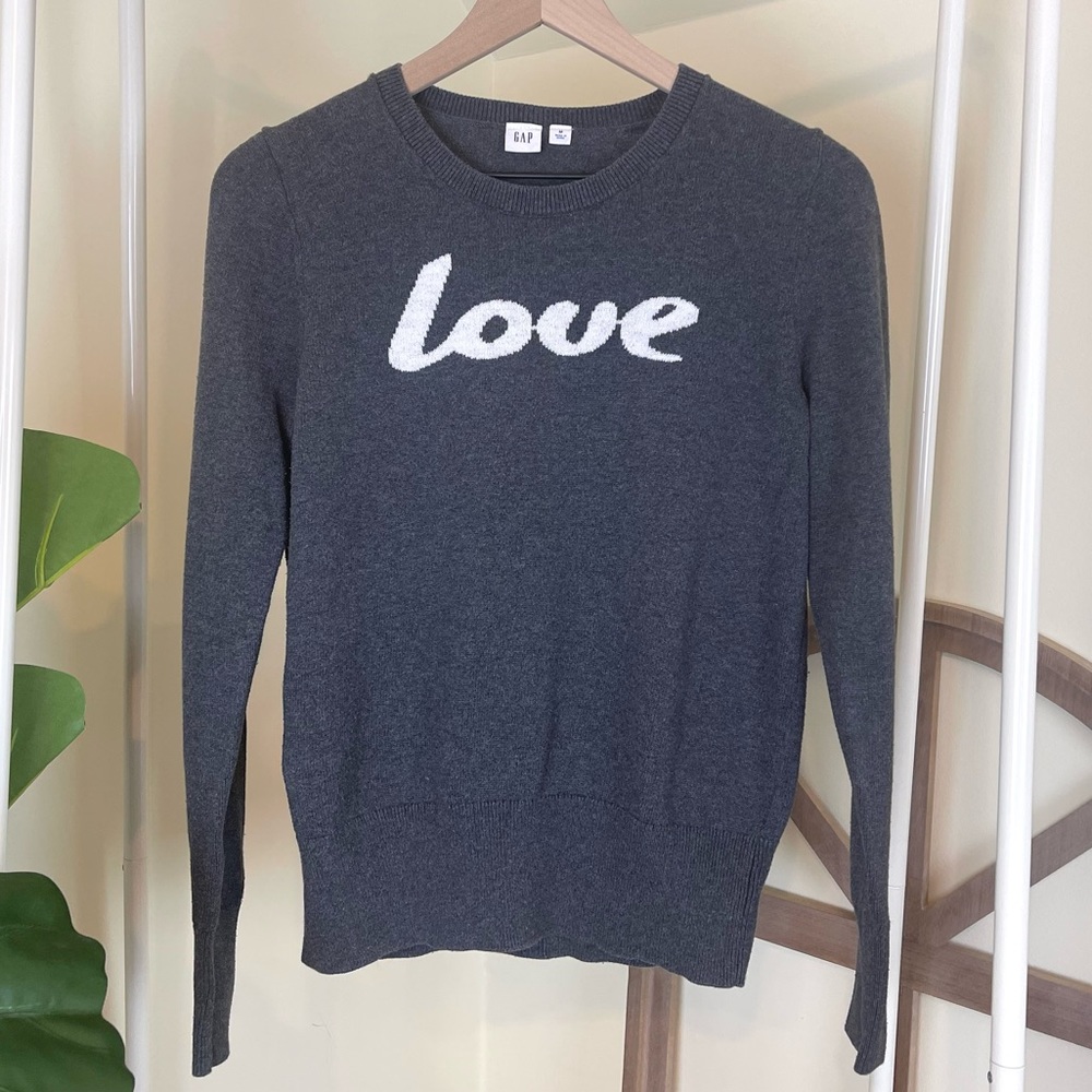 GAP Love gray sweater